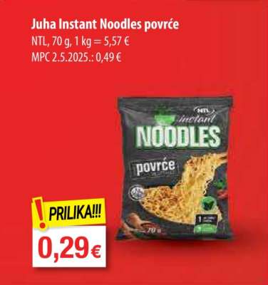 Juha Instant Noodles povrće