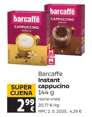 Barcaffe Instant cappuccino