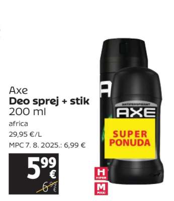Axe Deo sprej + stik