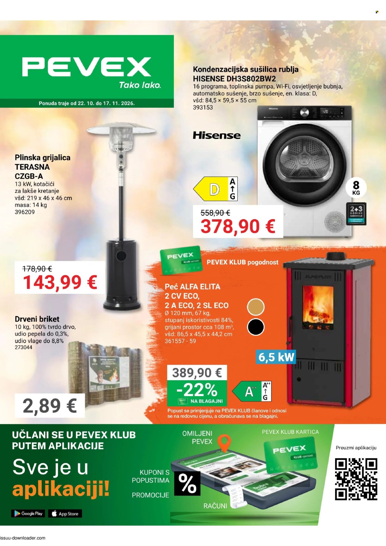Pevex katalog - 22.10.2026. - 17.11.2026. Stranica 1