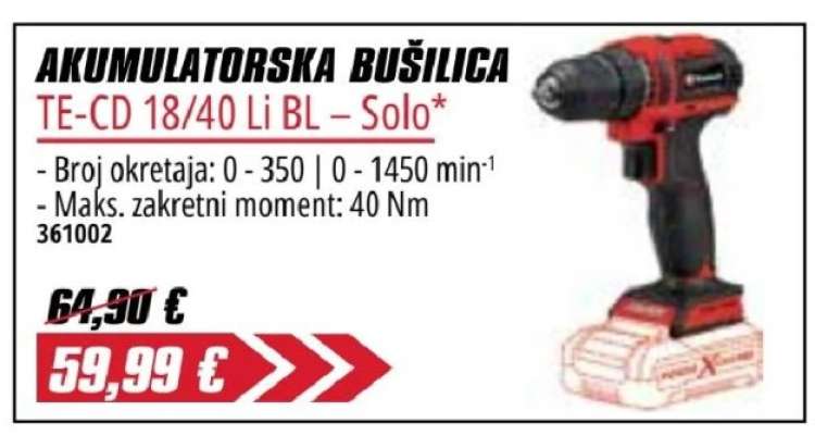 Akumulatorska bušilica