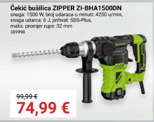 Čekić bušilica ZIPPER ZI-BHA1500DN