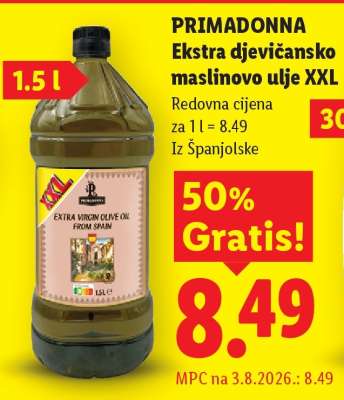 Primadonna Ekstra djevičansko maslinovo ulje XXL