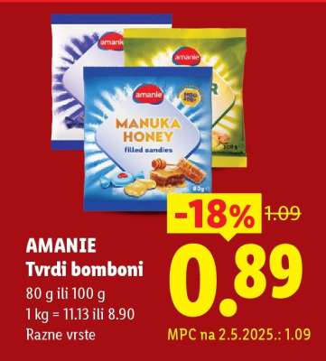 AMANIE Tvrdi bomboni