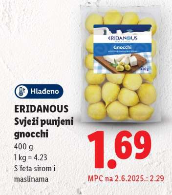 ERIDANOUS Svježi punjeni gnocchi