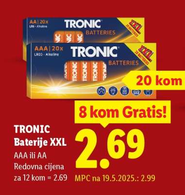 TRONIC Baterije XXL