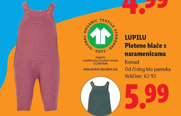 LUPILU Pletene hlače s naramenicama