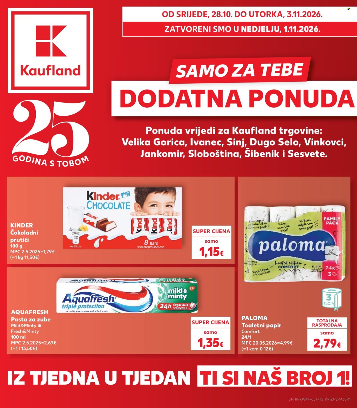 Kaufland katalog - 28.10.2026. - 03.11.2026. Stranica 1