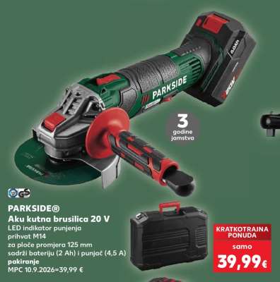 PARKSIDE® Aku kutna brusilica 20 V