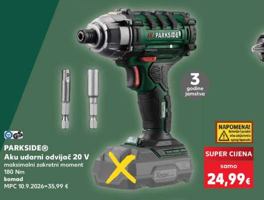PARKSIDE® Aku udarni odvijač 20 V