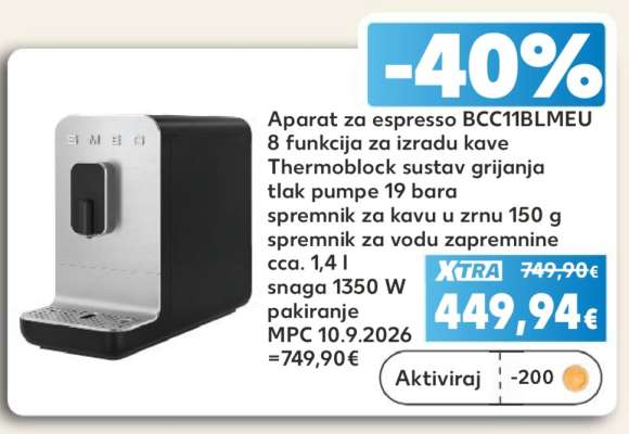 Aparat za espresso BCC11BLMEU