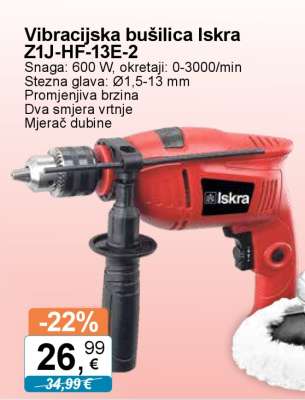 Vibracijska bušilica Iskra Z1J-HF-13E-2