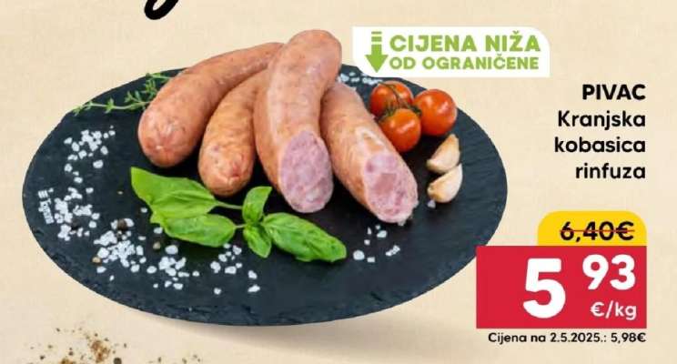 PIVAC Kranjska kobasica rinfuza