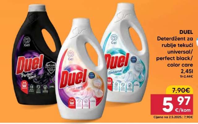 DUEL Deterdžent za rublje tekući Universal/Perfect Black/Color Care