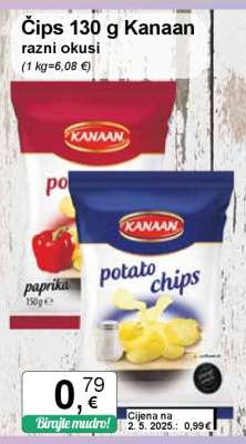 Čips 130 g Kanaan