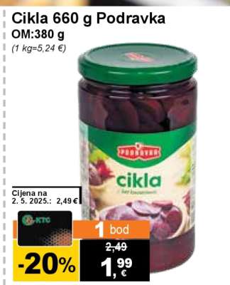 Cikla 660 g Podravka