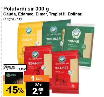 Polutvrdi sir 300 g