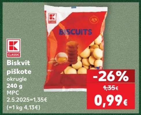 Biskvit piškote okrugle 240 g MPC