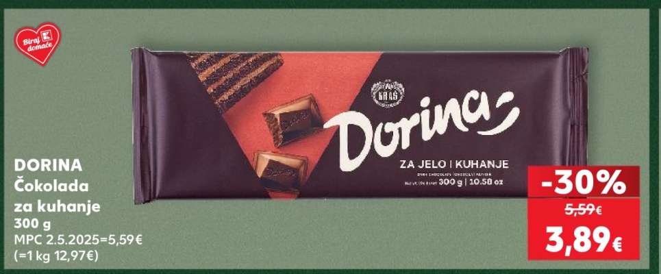 DORINA Čokolada za kuhanje