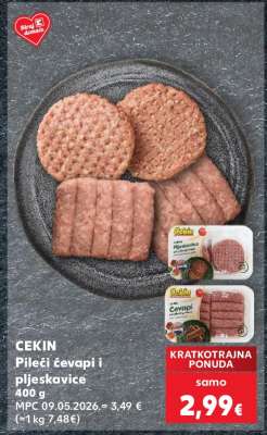 CEKIN Pileći ćevapi i pljeskavice