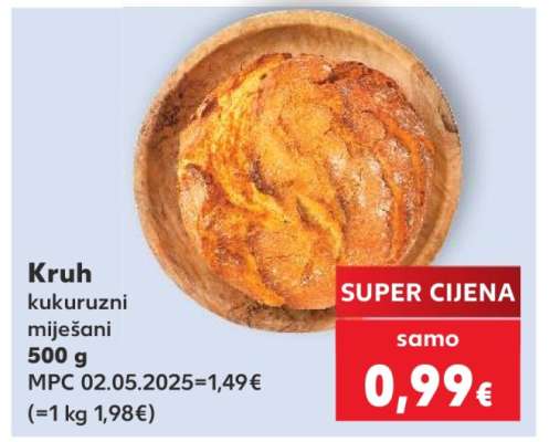 Kruh kukuruzni miješani 500 g
