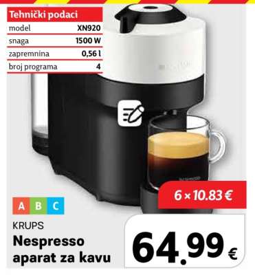 KRUPS Nespresso aparat za kavu