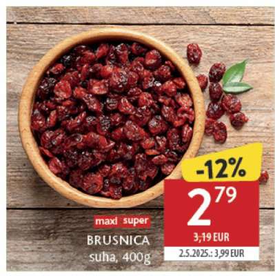 BRUSNICA suha, 400g