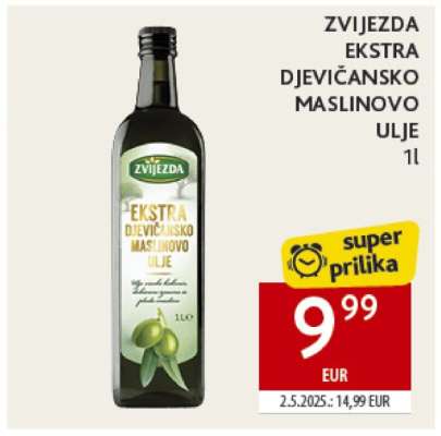 ZVIJEZDA EKSTRA DJEVIČANSKO MASLINOVO ULJE 1l