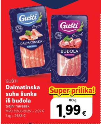 Dalmatinska suha šunka ili buđola