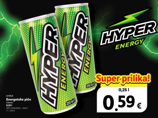 HYPER Energetsko piće classic 0,25 l