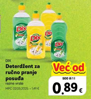 DIX Deterdžent za ručno pranje posuda