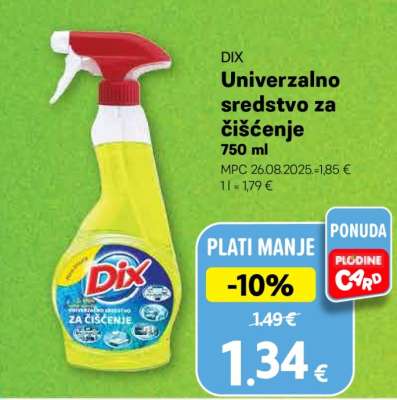 DIX Univerzalno sredstvo za čišćenje 750 ml
