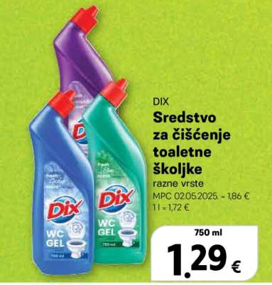DIX Sredstvo za čišćenje toaletne školjke