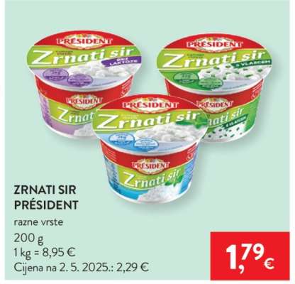 Zrnati sir President
